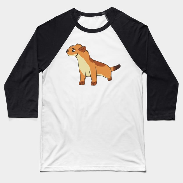 Stoberman - Stoat Doberman :: Imaginary Creatures Baseball T-Shirt by Platinumfrog